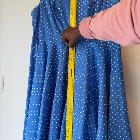 Grace Karin Blue Polka Dot Dress Circle Skirt Wedding Guest Office  Date #0007 - Picture 11 of 15